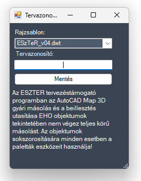 Tervazonosító megadása