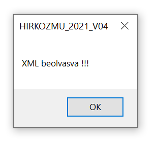 XML beolvasva üzenet